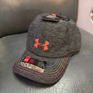 Under Armour Gray Heather Cap with Coral Logo